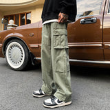 Men Sweatpants Overalls Men's Autumn Winter Japanese Loose Straight Casual Pants
