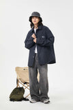 Unisex Jacket Fall Letter Plaid Shirt Women's Clothing