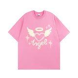 Men T Shirt Sweet Cool Foam Printed Couple Short Sleeve T-shirt Men's Casual