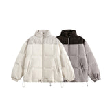 Unisex Jacket Winter Minimalist Stand Collar Stitching down Jacket
