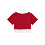 Women's T-shirt Short-Sleeved T-shirt Women's Color Matching Letters Casual