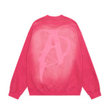 Men Hoodie Letter Print Sweatshirt Men's Spring and Autumn round Neck Long Sleeve Casual Loose