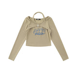Women Long Sleeve T-Shirt Long Sleeve T-shirt Girls Autumn Leisure Design Sense