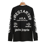 Palm Angle Sweatshirt Palm Angels Flame Long Sleeve T-shirt Men and Women Loose