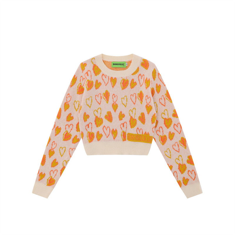 Women Sweater Short Sweater Women's Autumn Casual round Neck Sweater
