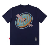 Men T Shirt Street Retro Printed Men and Women Couple Summer Short Sleeve T-shirt