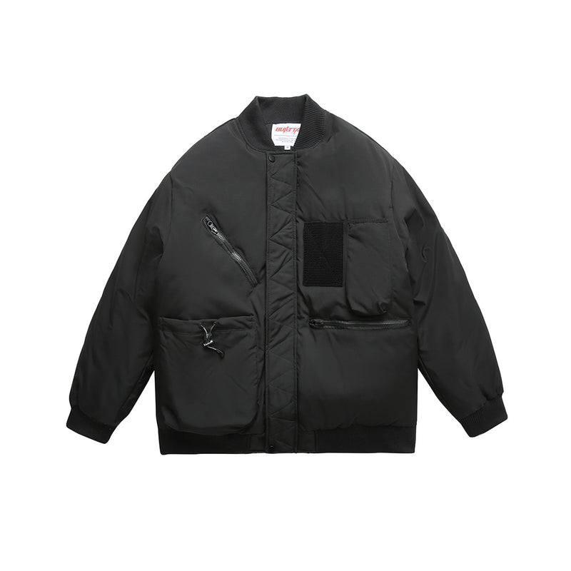 Unisex Sweater Winter Velcro Flying Cotton-Padded Coat