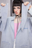 Unisex Jacket Autumn Washed Denim Suit Jacket