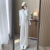 Palazzo Pants Women's Cotton Velvet Wide-Leg Pants Autumn and Winter Loose Lazy Casual