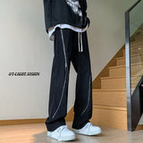 Men Sweatpants Zipper Pants Men's Summer Sports Pants Loose