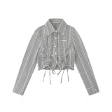 Women Long Sleeve Shirt Women's Slim Fit Design Sense Casual Short