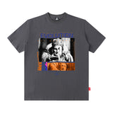 Men T Shirt Couple Wear Reflective Letter Personality Printed Short Sleeve T-shirt