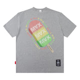 Men T Shirt Street Retro Printed Men and Women Couple Summer Short Sleeve T-shirt
