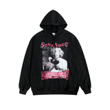 Men Long Sleeve Shirt Vintage Couple Hooded Sweater Men and Women All-Matching Hoodie