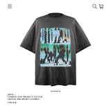 American vintage street T-shirt men's loose spring and summer half-sleeved shirt