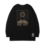 Men's Long Sleeve Shirt Letter Printed Long Sleeve T-shirt Men's Loose Ins Casual Top