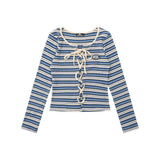 Women Long Sleeve T-shirt Short-Sleeved T-shirt Design Sense Girl Autumn Short