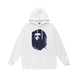 Bathing Ape Hoodie Autumn/Winter Letter Print Loose Hoodie Pullover Ape Sweater