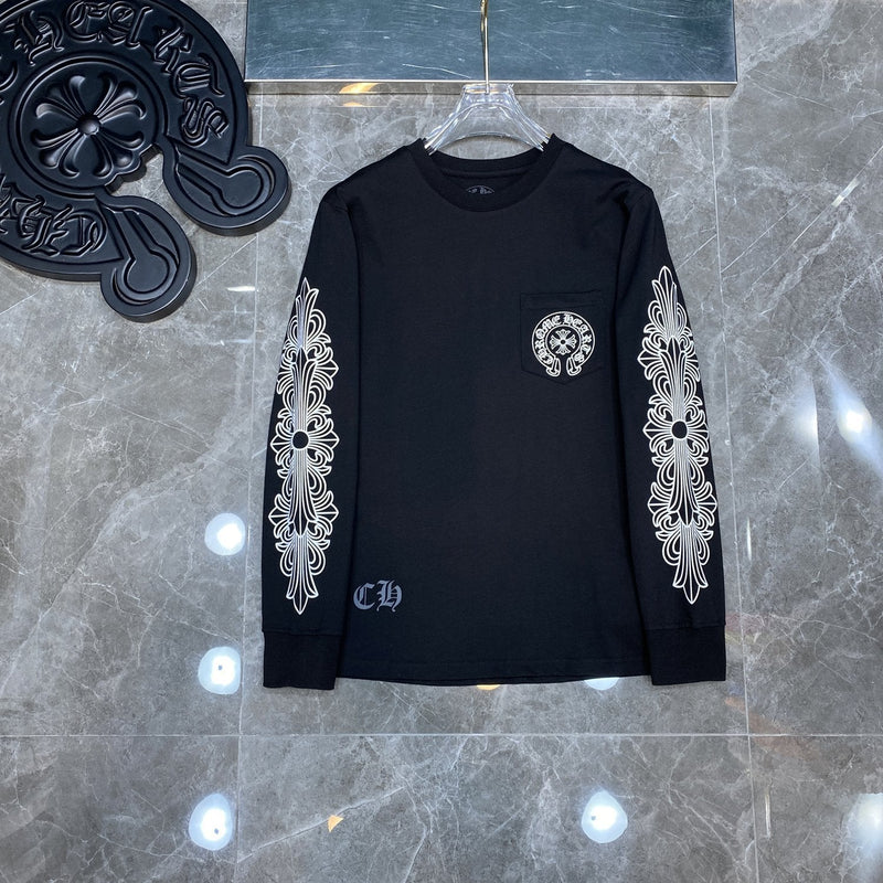 Chh Chrome Heart Long Sleeve Shirt Unisex Fashion Loose Long Sleeve Shirt