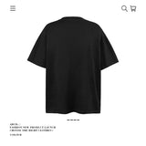 American vintage street T-shirt pure cotton men's and women's summer loose