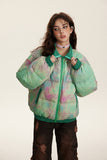 Unisex Jacket Winter Tie-Dye Style Thickened Cotton Padded Coat