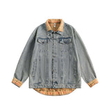 Unisex Jacket Autumn Contrast Colors False-Two-Piece Coat Women's Clothing