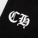 CHH Chrome Hearts T Shirts Heavy Industry Cross Patch Sleeve Sanskrit Rhinestone Hot Fixed Short Sleeve T-shirt