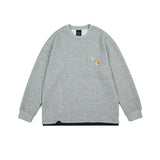 Unisex Hoodie Color Matching Crew Neck Pullover Sweatshirt Men's and Women's Casual Loose