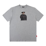 Men T Shirt Retro Portrait Printing T-shirt Men's and Women's Short Sleeve Loose Couple
