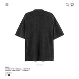 American vintage street T-shirt retro washed men's loose half-sleeved shirt