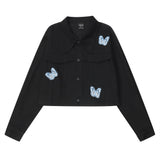 Women Long Sleeve Shirt Women's Street Tide Brand Loose Lapels Stitching Pure Cotton Shirt