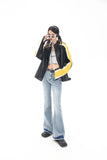 Unisex Jacket Fall Color-Blocking Zip Jacket Women's