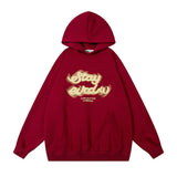 Men Hoodie Five-Pointed Star Printed Hoodie Vibe Loose Casual Long Sleeves Top Spring and Autumn