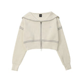 Women Sweater Short Zipper Knitted Cardigan for Women Casual Autumn