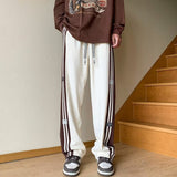 Men Sweatpants Men Autumn Retro Patchwork Wide-Leg Casual Pants
