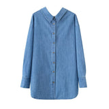 Women's T-Shirt Spring Versatile Casual Loose Denim Shirt