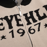 Women Sweater Short Hood Knitted Autumn Casual Zipper Sweater