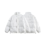 Unisex Jacket Winter Suede Embossed Bread Coat for Women