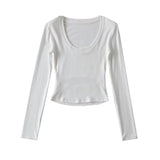 Women T-Shirt Long Sleeve Bottoming Shirt for Women Autumn and Winter