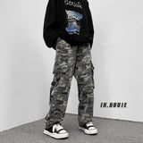 Men Sweatpants Vintage Camouflage Workwear Pants Men's Spring and Autumn
