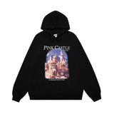 Men Hoodie Castle Landscape Printing Sweater Spring and Autumn Men's Casual Long Sleeve Loose