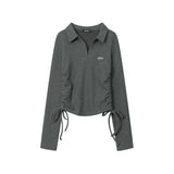 Women Long Sleeve T-Shirt Long Sleeve T-shirt Girls' Autumn Design Sense Casual Short T-shirt