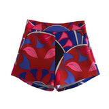 Women Skirt Summer Women's Printed Loose Shirt Shorts Skirt Outfit