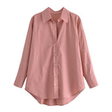 Women T-shirt Fall Women's Clothing Casual Solid Color Long Sleeve Shirt
