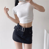 Women Skirt Denim Skirt Women's Bag Hip Shorts Summer Loose