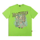 Men T Shirt Cartoon Short Sleeve T-shirt Men's and Women's Ins Fashion Brand American