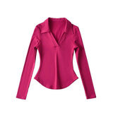 Women T-Shirt Spring T-shirt Women's Long-Sleeved Bottoming Shirt Top