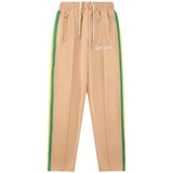 Palm Angle Pants Palm Angels Rainbow Striped Pants Men's and Women's Casual Trousers Loose Ins