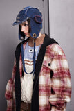 Unisex Jacket Fall Color-Blocking Cardigan Hooded Coat