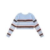 Women Sweater Short Knitwear for Girls Autumn Long Sleeve